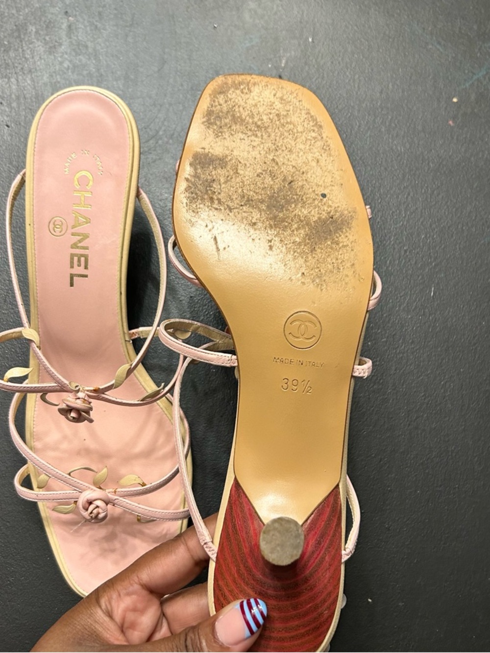 CHANEL Iconic 2001 RARE Rosebud Sandals by Karl Lagerfield - Picture 7 of 8